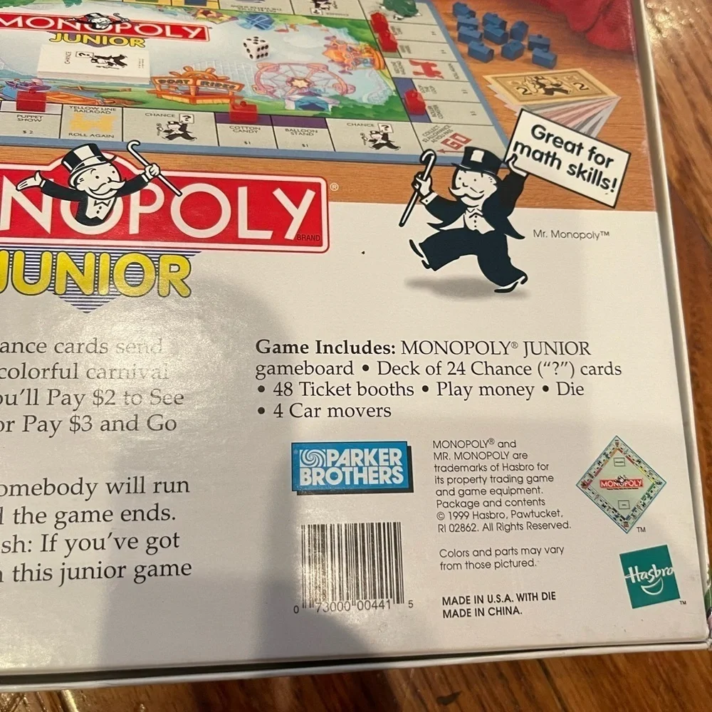 Monopoly Rollercoaster Junior Board Game by Hasbro 1999